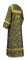 Стихарь дьяконский - шёлк Ш3 "Лавра" (чёрный-золото) вид сзади, соборная отделка
