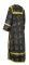 Стихарь дьяконский - шёлк Ш3 "Абакан" (чёрный-золото) вид сзади, обыденная отделка