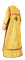 Стихарь дьяконский - шёлк Ш3 "Новая корона" (жёлтый-золото с бордо) (вид сзади), обыденная отделка