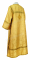 Стихарь дьяконский - шёлк Ш3 "Симбирск" (жёлтый-золото) (вид сзади), обыденная отделка