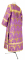 Стихарь дьяконский - шёлк Ш3 "Виноград" (фиолетовый-золото) вид сзади, обыденная отделка