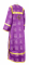 Стихарь дьяконский - шёлк Ш3 "Абакан" (фиолетовый-золото) вид сзади, обыденная отделка