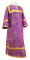 Стихарь дьяконский - шёлк Ш3 "Алания" (фиолетовый-золото), обыденная отделка