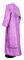 Стихарь дьяконский - шёлк Ш3 "Шуя" (фиолетовый-серебро) (вид сзади), обиходная отделка