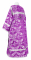 Стихарь дьяконский - шёлк Ш3 "Курск" (фиолетовый-серебро) вид сзади, обиходная отделка
