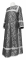 Стихарь дьяконский - шёлк Ш3 "Вологодский посад" (чёрный-серебро), обыденная отделка