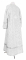 Стихарь дьяконский - шёлк Ш3 "Златоуст" (чёрный-серебро) вид сзади, обыденная отделка