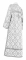 Стихарь дьяконский - шёлк Ш3 "Николаев" (белый-серебро) вид сзади, соборная отделка