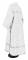 Стихарь дьяконский - шёлк Ш3 "Василия" (белый-серебро) вид сзади, обыденная отделка