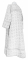 Стихарь дьяконский - шёлк Ш3 "Лавра" (белый-серебро) вид сзади, соборная отделка