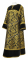 Стихарь дьяконский - шёлк Ш4 "Букет" (чёрный-золото) с бархатными вставками, обиходная отделка