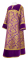 Стихарь дьяконский - шёлк Ш4 "Букет" (фиолетовый-золото) с бархатными вставками, обиходная отделка