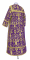 Стихарь дьяконский - шёлк Ш4 "Престол" (фиолетовый-золото), обыденная отделка