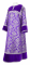 Стихарь дьяконский - шёлк Ш4 "Букет" (фиолетовый-серебро) с бархатными вставками, обиходная отделка