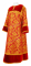 Стихарь дьяконский - шёлк Ш4 "Букет" (красный-золото) с бархатными вставками, обиходная отделка