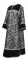 Стихарь дьяконский - шёлк Ш4 "Букет" (чёрный-серебро) с бархатными вставками, обиходная отделка