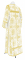 Стихарь дьяконский - шёлк Ш4 "Донецк" (белый-золото) вид сзади, обиходная отделка