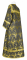 Стихарь алтарника - парча П "Виноград" (чёрный-золото) (вид сзади), обыденная отделка