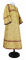 Стихарь алтарника - парча П "Кружевница" (жёлтый-золото с бордо), обыденная отделка