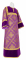 Стихарь алтарника - парча П "Симеоновская" (фиолетовый-золото) с бархатными вставками, обиходная отделка