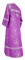 Стихарь алтарника - парча П "Алания" (фиолетовый-золото) вид сзади, обиходная отделка