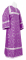 Стихарь алтарника - парча П "Василия" (фиолетовый-серебро), обыденная отделка