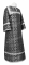 Стихарь алтарника - парча П "Старо-греческая" (чёрный-серебро), обиходная отделка