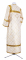 Стихарь алтарника - парча П "Острожская" (белый-золото) (вид сзади), обыденная отделка