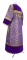 Стихарь алтарника - парча П "Василия" (фиолетовый-золото) (вид сзади) с бархатными вставками, обиходная отделка