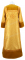 Стихарь алтарника - парча ПГ2 "Слобода" (жёлтый-золото) (вид сзади) с бархатными вставками, обиходная отделка