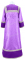 Стихарь алтарника - парча ПГ2 "Слобода" (фиолетовый-серебро) (вид сзади) с бархатными вставками, обиходная отделка