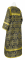 Стихарь алтарника - шёлк Ш2 "Смоленск" (чёрный-золото) вид сзади, обыденная отделка