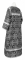 Стихарь алтарника - шёлк Ш2 "Смоленск" (чёрный-серебро) вид сзади, обыденная отделка