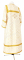 Стихарь алтарника - шёлк Ш2 "Архангельск" (белый-золото) (вид сзади), обыденная отделка