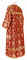 Стихарь алтарника - шёлк Ш3 "Новая корона" (бордо-золото) (вид сзади), обыденная отделка