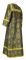 Стихарь алтарника - шёлк Ш3 "Симеон" (чёрный-золото) (вид сзади), обыденная отделка