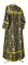 Стихарь алтарника - шёлк Ш3 "Корона" (чёрный-золото) (вид сзади), обыденная отделка