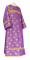 Стихарь алтарника - шёлк Ш3 "Растительный крест" (фиолетовый-золото), обиходная отделка