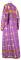 Стихарь алтарника - шёлк Ш3 "Полоцк" (фиолетовый-золото) вид сзади, обиходная отделка