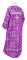 Стихарь алтарника - шёлк Ш3 "Иверский" (фиолетовый-серебро) (вид сзади), соборная отделка