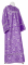 Стихарь алтарника - шёлк Ш3 "Растительный крест" (фиолетовый-серебро) (вид сзади), обиходная отделка