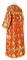 Стихарь алтарника - шёлк Ш3 "Новая корона" (красный-золото) (вид сзади), обыденная отделка