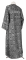 Стихарь алтарника - шёлк Ш3 "Растительный крест" (чёрный-серебро) (вид сзади), обыденная отделка