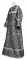 Стихарь алтарника - шёлк Ш3 "Канон" (чёрный-серебро), обыденная отделка
