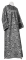 Стихарь алтарника - шёлк Ш3 "Растительный крест" (чёрный-серебро), обыденная отделка