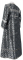 Стихарь алтарника - шёлк Ш3 "Растительный крест" (чёрный-серебро) (вид сзади), обиходная отделка