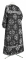Стихарь алтарника - шёлк Ш3 "Кострома" (чёрный-серебро) (вид сзади), обыденная отделка