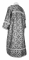 Стихарь алтарника - шёлк Ш3 "Старо-греческий" (чёрный-серебро) (вид сзади), обиходная отделка