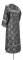 Стихарь алтарника - шёлк Ш3 "Мирликийский" (чёрный-серебро) (вид сзади), обыденная отделка