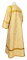 Стихарь алтарника - шёлк Ш3 "Каменный цветок" (белый-золото) вид сзади, обыденная отделка